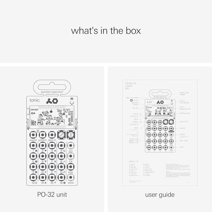 Actual product image Teenage Engineering PO-32 Tonic Pocket Operator