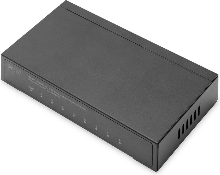 Digitus 8-Port Gigabit Switch, Desktop, Unmanaged, Metallgehäuse (8 Ports)