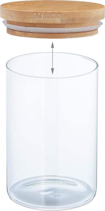 Produktbild Relaxdays 3x Vorratsglas (0.80 l)