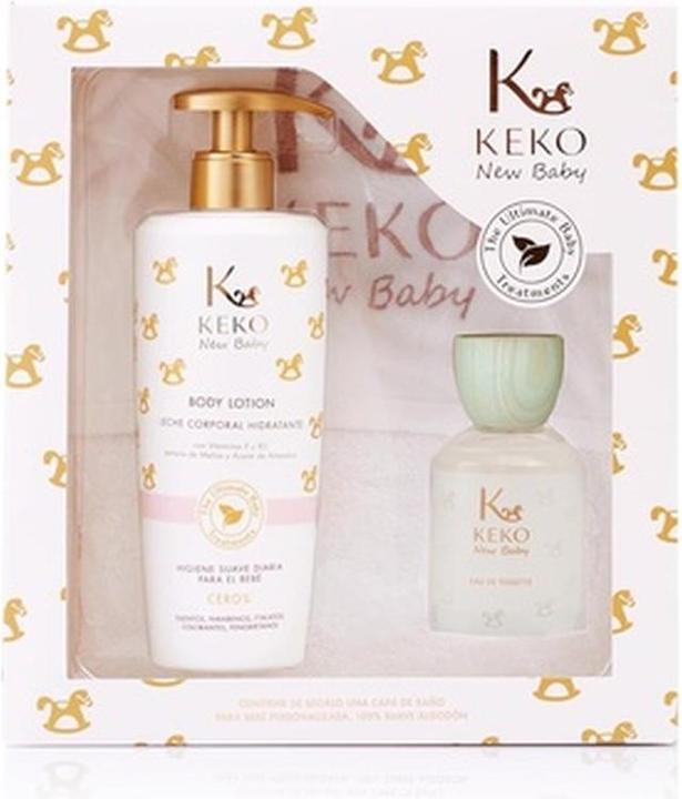 Tulipan Negro Feuchtigkeitsspendende Körpercreme Geschenkset 500ml + 100ml Babyduft + Handtuch (Körperpflegeset)