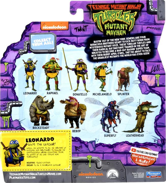 Produktbild Little Tikes Giochi Preziosi - Leonardo Ninja-Turtles Mutante, Leonardo in der Version Actionfigur, beweglich, 12