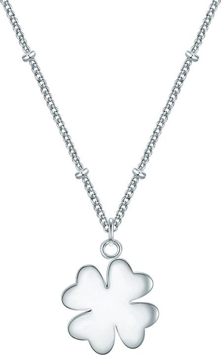 Immagine prodotto Eastside Catena da donna a quadrifoglio in acciaio inox argento 40,0 cm di base + 5,0 cm di estensione - (Acciaio inossidabile, 40 - 45 cm)
