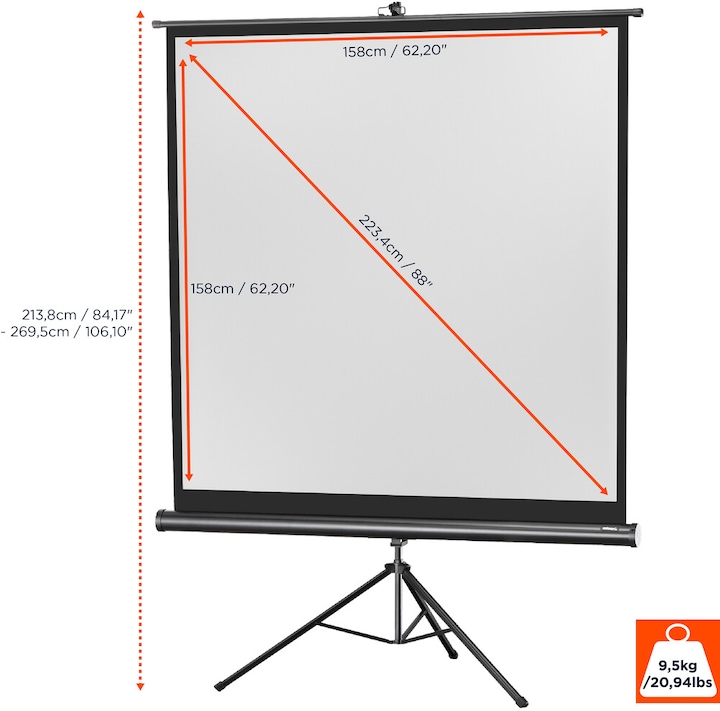 Produktbild Celexon Eco Stativ, Leinwand, 1:1 (62.20", 1:1)