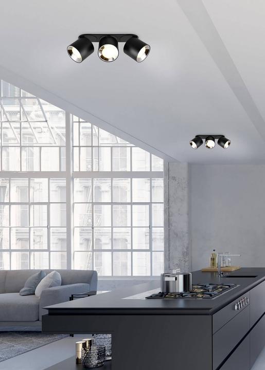 Image du produit Trio Guayana Plafonnier GU10 triple noir mat (GU10)