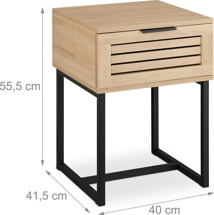 Actual product image Relaxdays Bedside Table (40 x 41.5 x 55.5 cm)