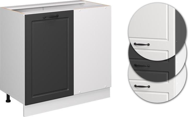 Actual product image Vicco Eckunterschrank R-Line (86 x 46 x 81.5 cm)