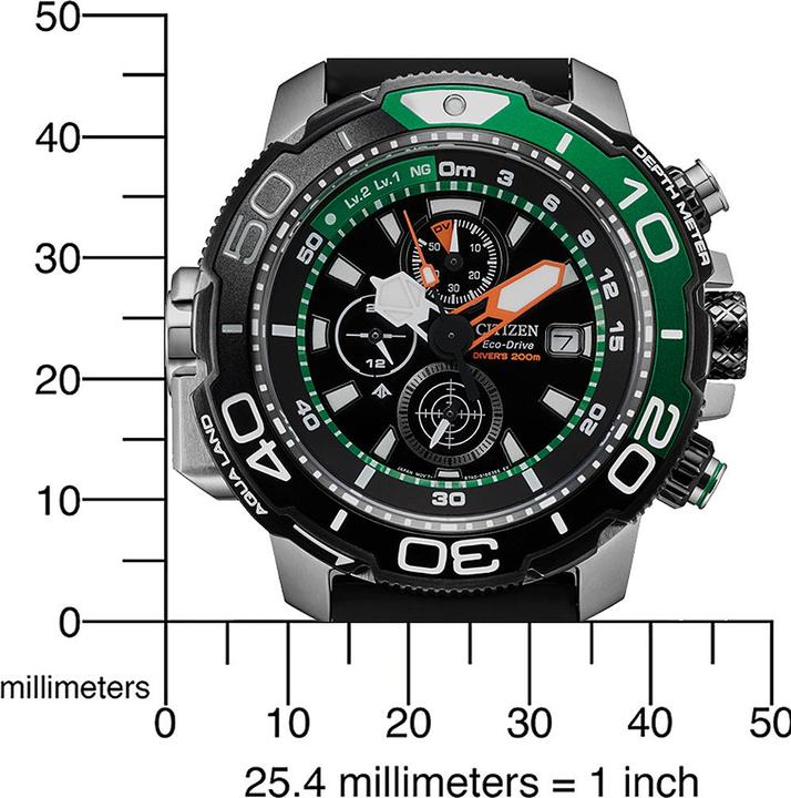 Actual product image Citizen Promaster Aqualand (Chronograph, Power reserve display, 47 mm)