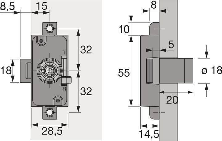 Produktbild Hettich Zylinderdrehstangenschloss Prestige 2000 (Drehknopfzylinder)