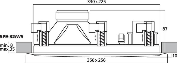 Produktbild Monacor SPE-32/WS Lautsprecher (1 Stk.)