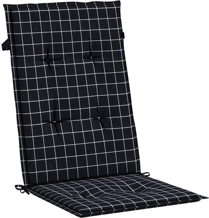 Actual product image VidaXL Hochlehner-Auflagen 2 Stk. Karomuster Stoff (120 x 50 x 3 cm)