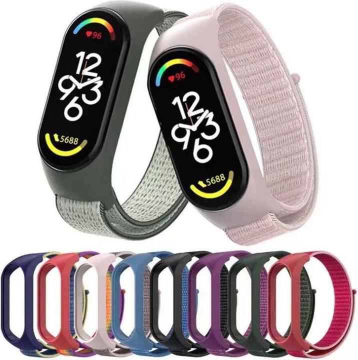 Produktbild OEM Strap Nylon strap for XIAOMI Mi Band 5 / 6 / 7 pink (07) (Nylon)