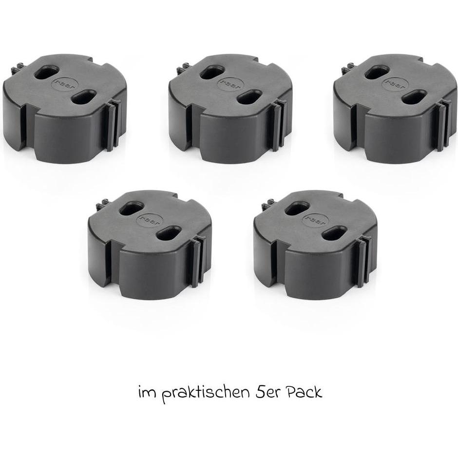 Thumbnail - 6x Reer, Kindersicherung, Steckdosenkappe schwarz 5St