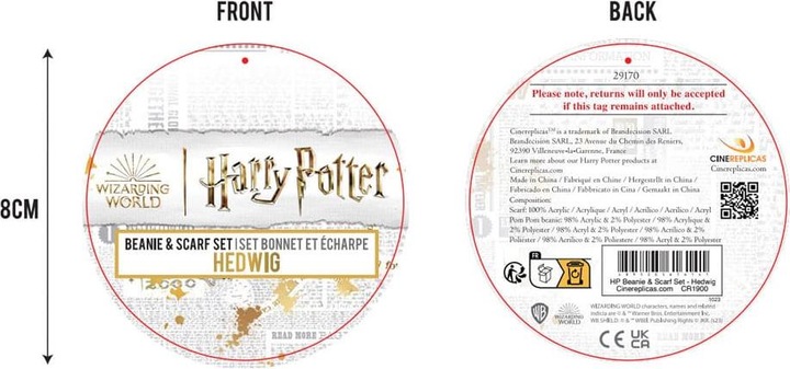 Produktbild Cinereplicas Harry Potter: Hedwig Mütze und Schal Set