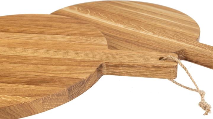Produktbild La Mia! Pizzabrett mit Griff - 40 x 30 x 2 cm - Eiche geölt mit Kordel