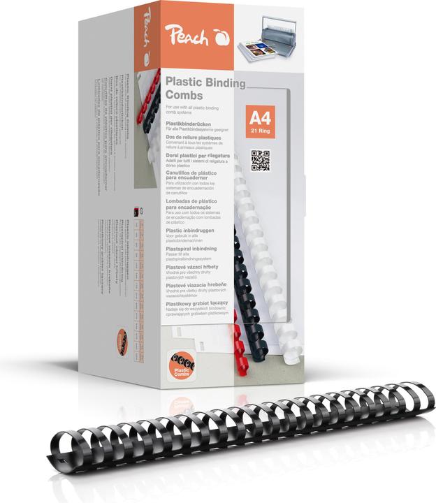 Actual product image Peach Binder spine 3.8 cm, black, 100 pieces