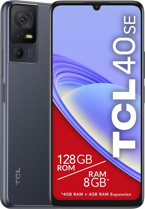 TCL 40 SE 128GB NERO (128 GB, Grigio scuro, 6.75", Doppia SIM, 4G)