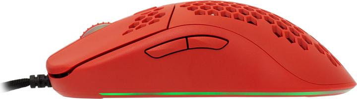 Actual product image White Shark Ultra light gaming mouse Galahad Red, 72g (Cable)