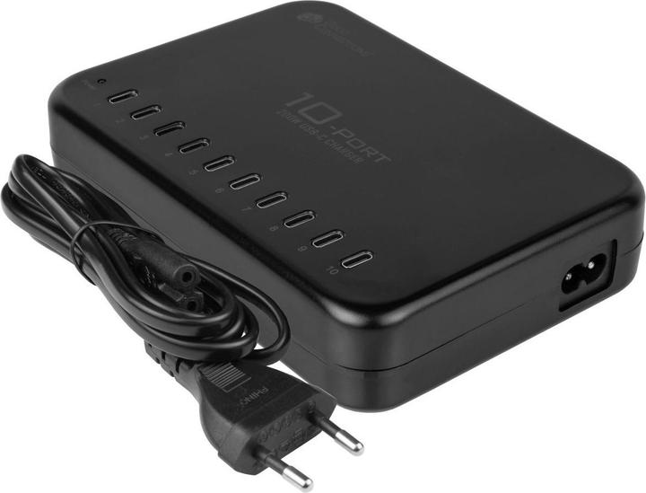 Productafbeelding Good Connections GC USB desktop snellaadstation 200W, 10-poorts (10x USB-C™), zwart (200 W, 10 ports)