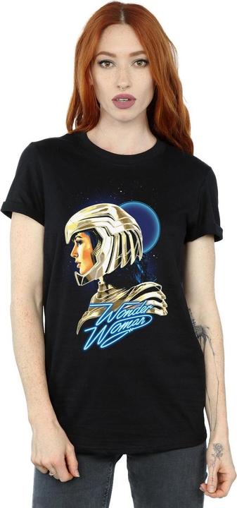 Actual product image Womens/Ladies Wonder Woman 84 Retro Gold Helmet Cotton Boyfriend T-Shirt (5XL)