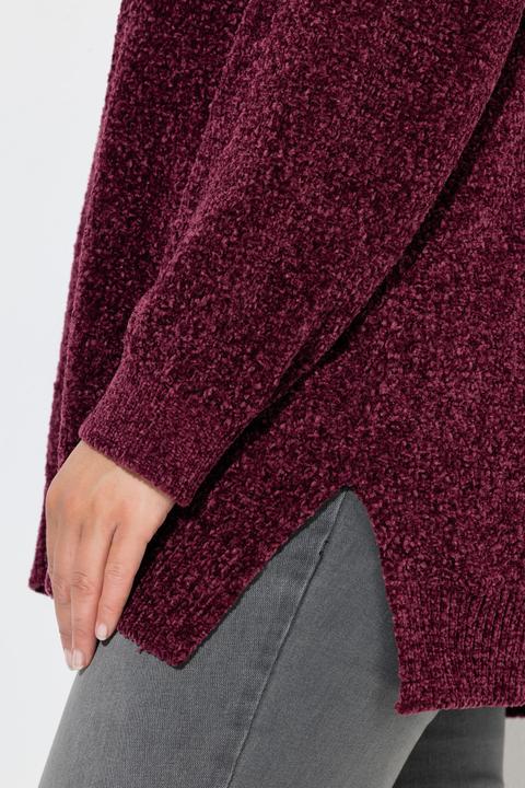 Actual product image Ulla Popken Soft Textured Chenille Oversized Fit Sweater (54)