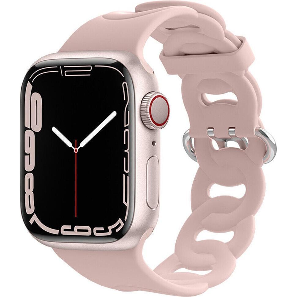 Strap-it Armband (Silikon, Apple Watch), Uhrenarmband, Rosa