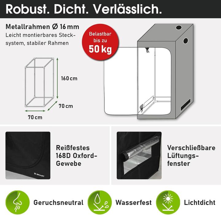 Produktbild Brast Growzelt mit LED & Belüftungssystem