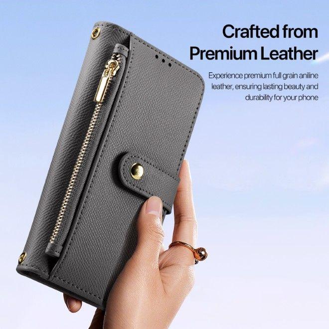 Actual product image Dux Ducis Lawa Series MagSafe Kunstleder Bookcover Hülle (Samsung Galaxy S25 Edge)