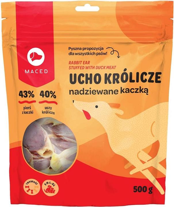 Actual product image Maced Duck su rabbit ausis - dog chew - 500g (Senior, 1 pcs., 500 g)
