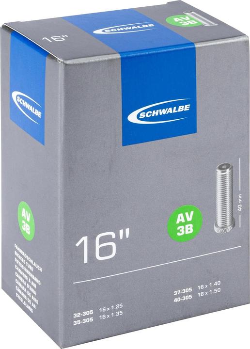Actual product image Schwalbe AV 3B Light (Schrader (AV), 16", 40 mm)
