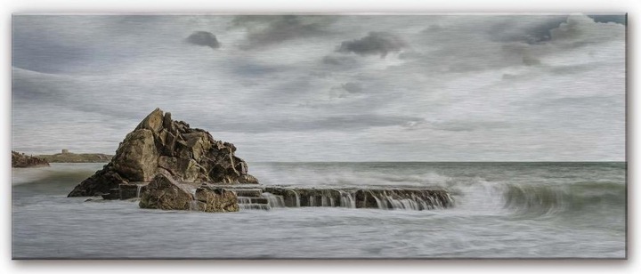 Produktbild Trenddeko Fels in der Brandung - Panorama (30 x 80 cm)