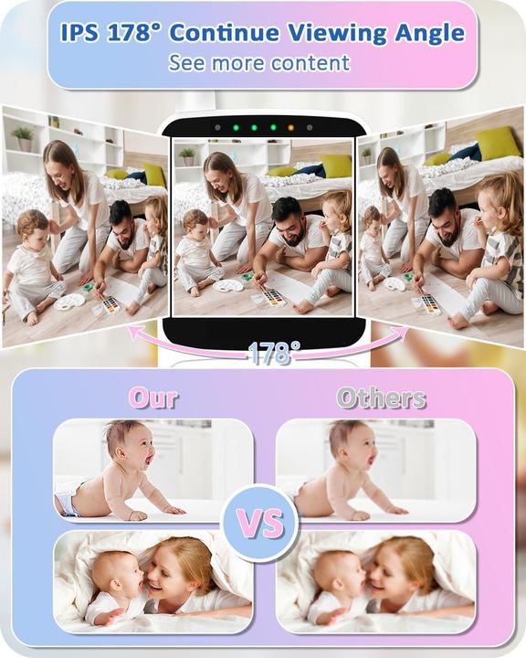 Immagine prodotto HelloBaby HB6240 Babyphone mit Kamera (Video e audio, 300 m)