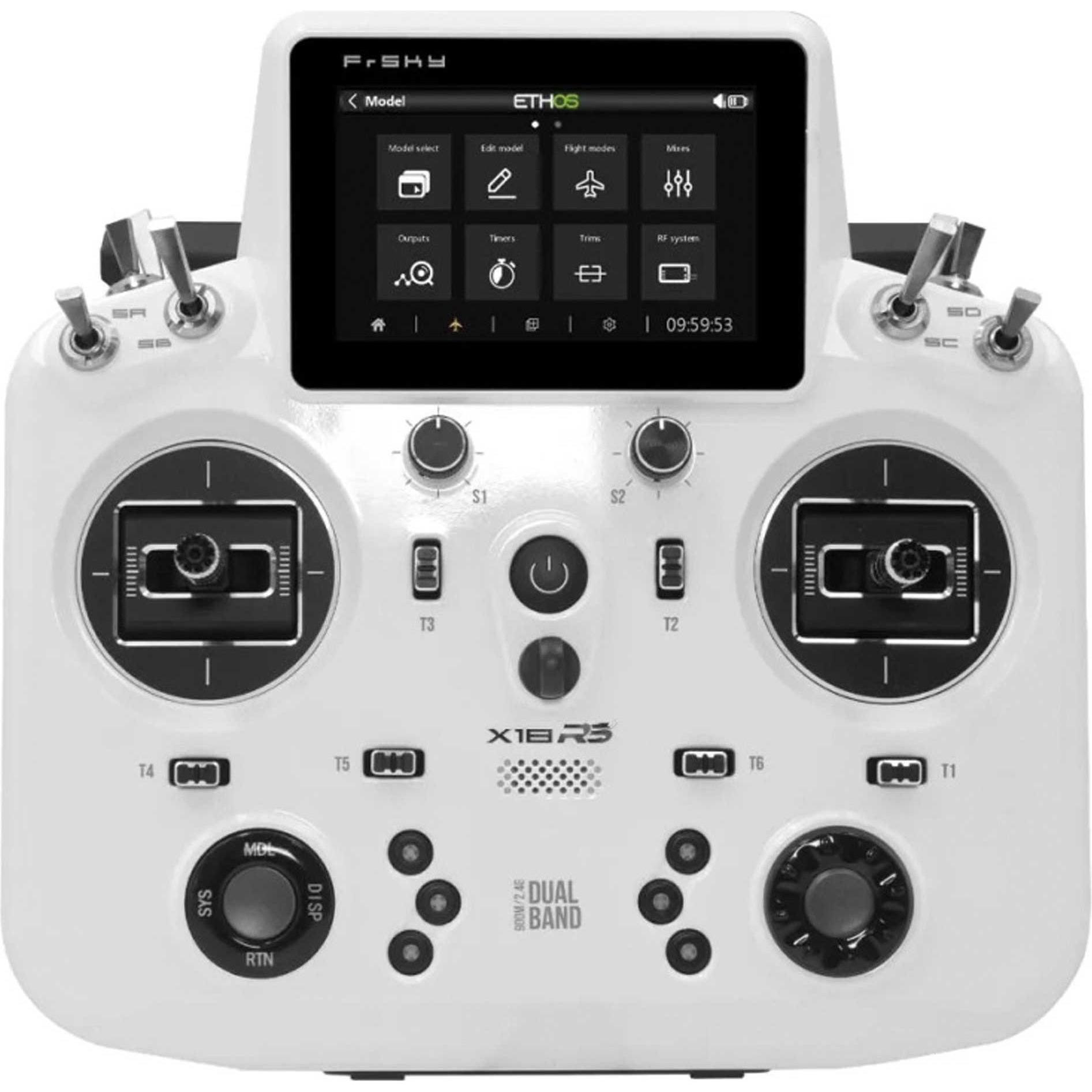 FrSky TANDEM X18RS EU/LBT Senderset Porcelain White 2,4Ghz, Akku, EVA-Bag