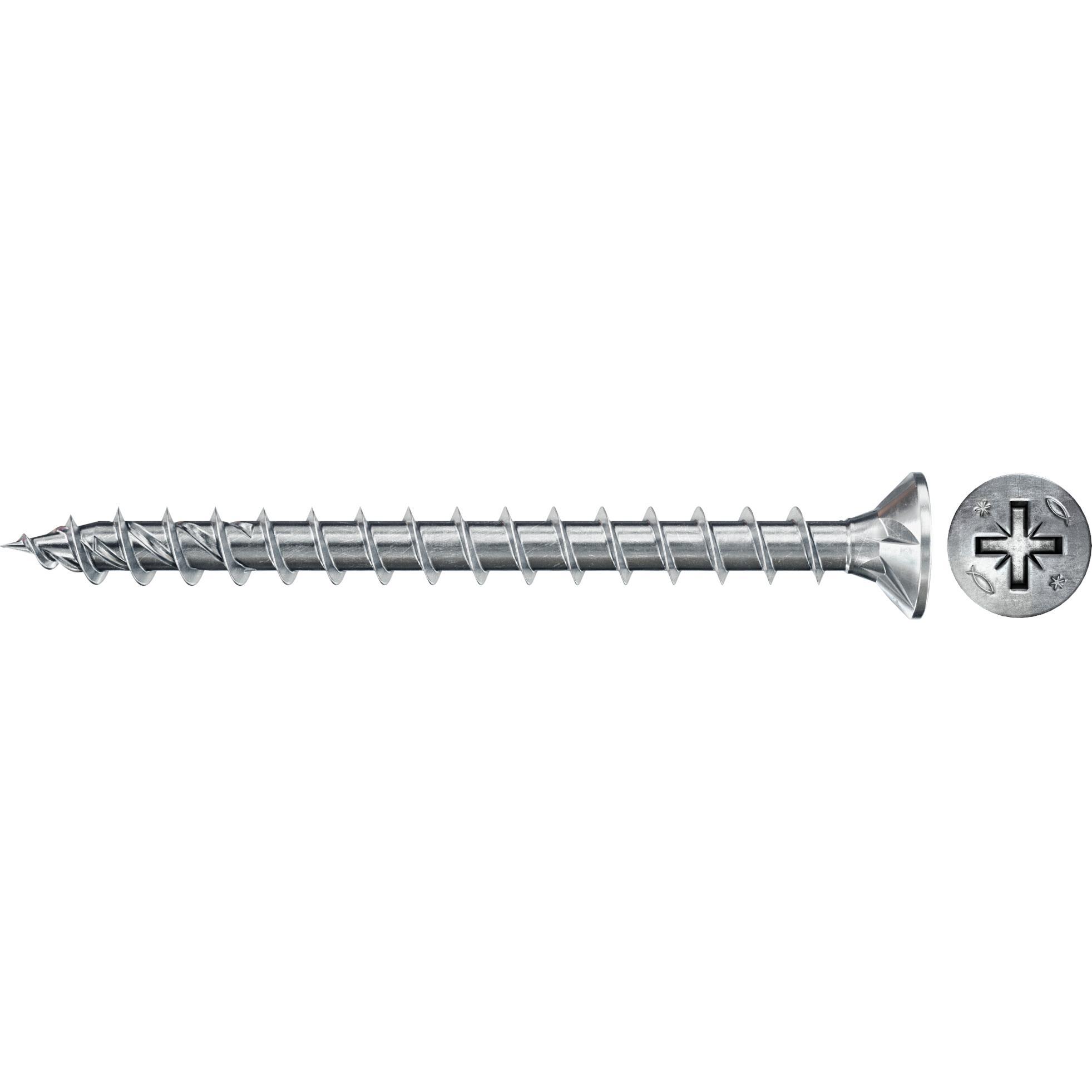 Fischer, Schrauben, Holzschrauben PZ2 4,0x40 weiss verzinkt, 1000 Stk. (1000 Schrauben pro Stück)