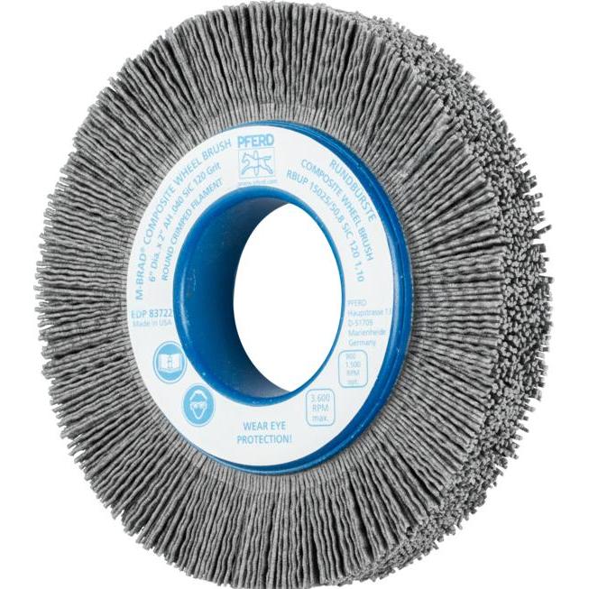 Pferd, Schleifmittel, Rundbürste mit Plastikkörper. ungezopft RBUP 15025/50.8 SiC 120 1.10 (120)
