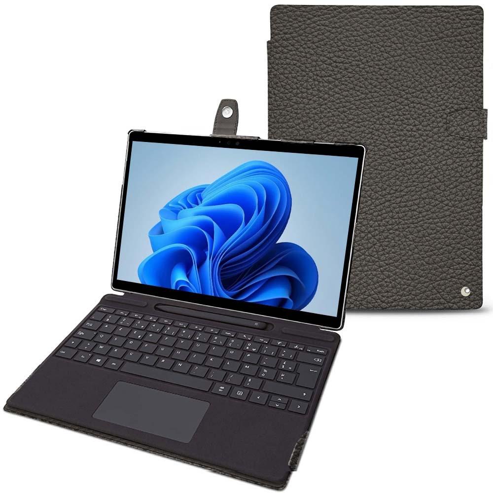 Noreve Lederschutzhülle Microsoft Surface Pro8 (Microsoft Surface Pro 8), Tablet Hülle, Grau