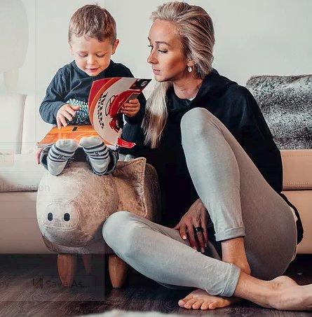 Produktbild Zoosy Hocker Schwein Ernie Grau (Kinderstuhl)