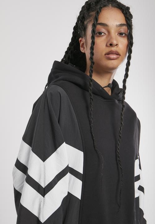 Produktbild Urban Classics Ladies Mix Crinkle Nylon Sweat Hoody (XL)