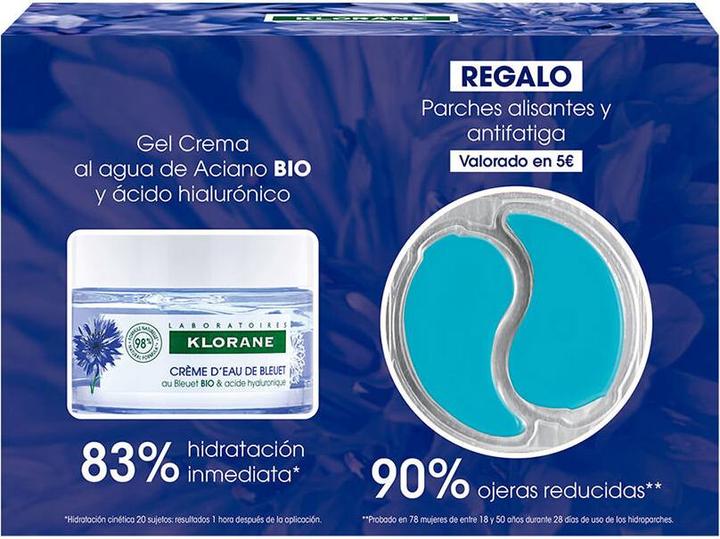 Immagine prodotto Klorane Al Aciano Bio Gel-Crema all'Acido Ialuronico per Viso e Occhi Set da 2 (Set per la cura del viso)