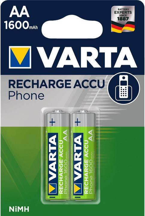 Varta Recharge Accu Phone (2 Pcs., AA, 1600 mAh)