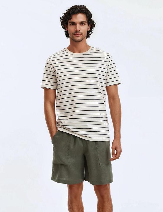 Produktbild La Redoute Collections Gestreiftes T-Shirt mit rundem Ausschnitt (XL)