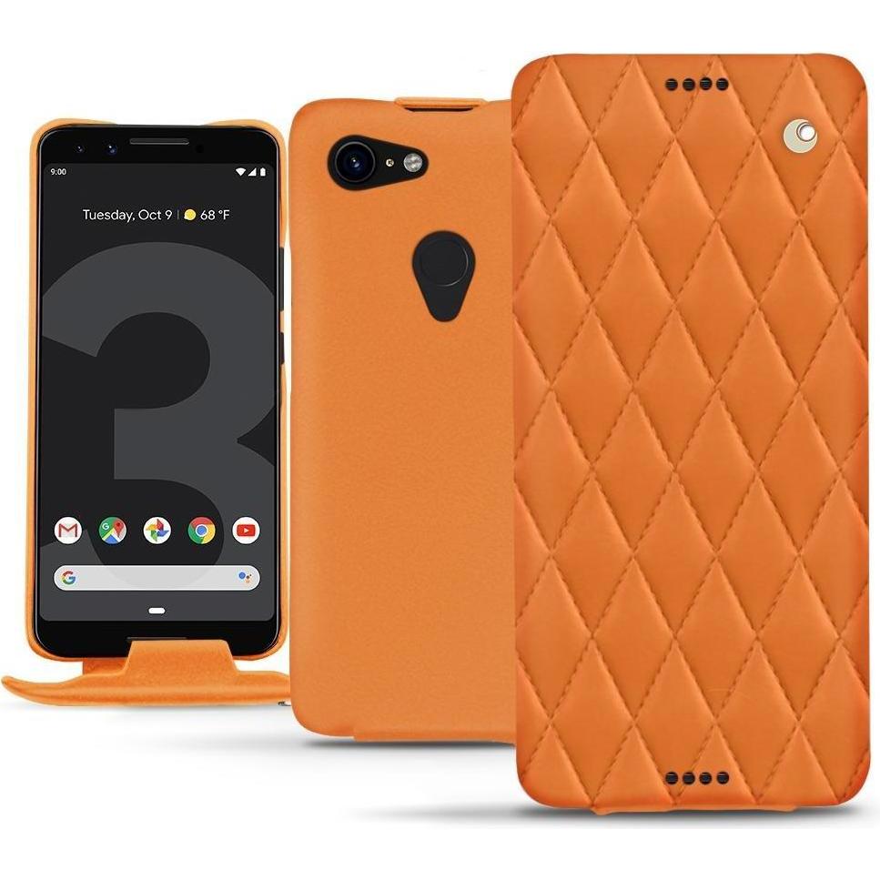 Noreve Lederschutzhülle vertikal (Google Pixel 3), Smartphone Hülle, Orange