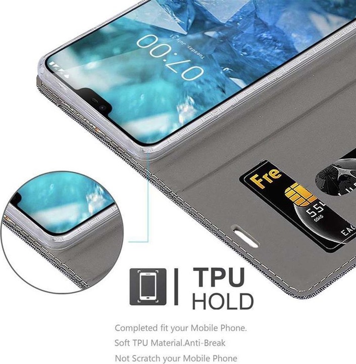 Produktbild Cadorabo Book Jeans Optik Cover (Nokia 7.1)