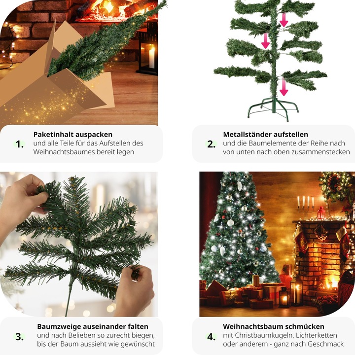 Image du produit tectake Sapin de Noël artificiel (180 cm)