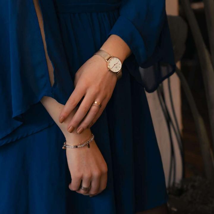 Immagine prodotto Bijouteria Bracciale (18 cm, Acciaio inossidabile, Rivestimento in PVD (colore oro), Agata)