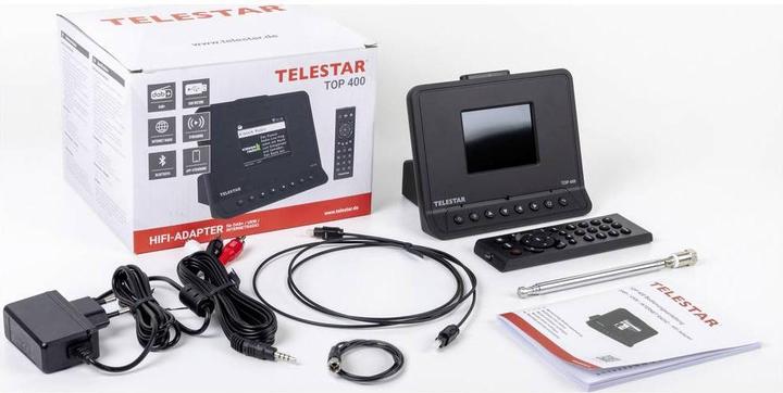 Immagine prodotto Telestar TOP 400 DAB+ Internetradio-Adapter schwarz (Web radio, DAB, FM, KW, Bluetooth, WiFi)