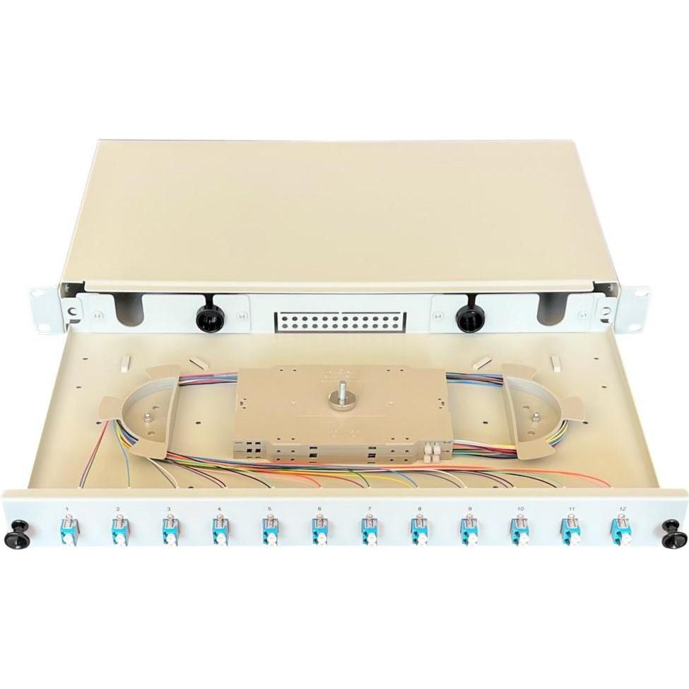 Thumbnail - Paschke Spleissbox/Patchpanel 48,30cm (19") 12xLCd OM3 AQUA 442405-12SA, Server Zubehör, Grau