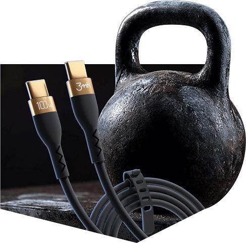 Produktbild 3MK HyperSilicone Cable USB-C/USB-C kabel 2m 100W Czarny/Black (2 m, USB 2.0, 100 W)