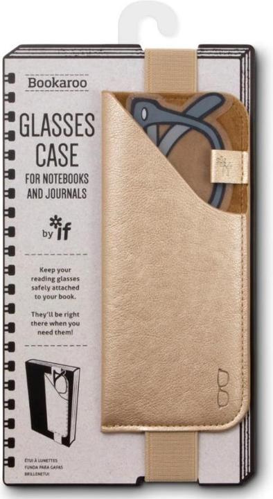Actual product image IF Bookaroo Brillenetui Goldfarbener Brillenhalter