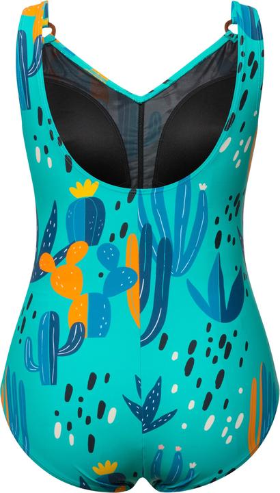 Image du produit Ulla Popken Maillot de bain, cactus, bonnets souples, anneaux fantaisie, matière recyclée (60)