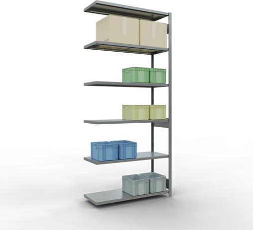 Actual product image Schulte Lagertechnik MULTIplus250 boltless add-on bay system with length bolts